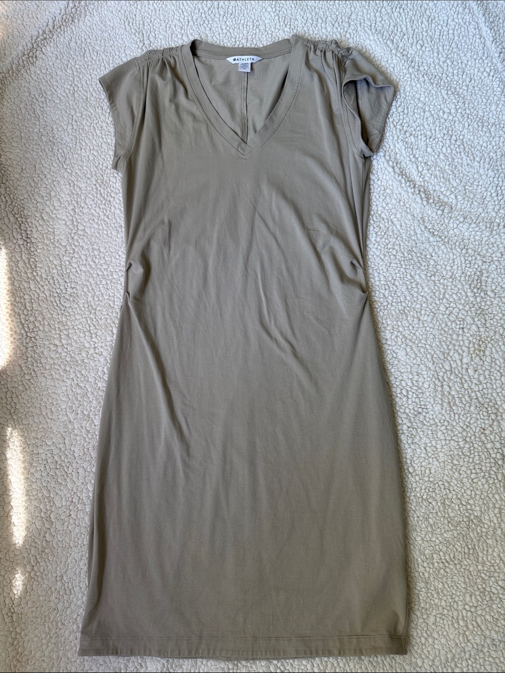 Athleta Effortless Tee Dress Size M Ecru